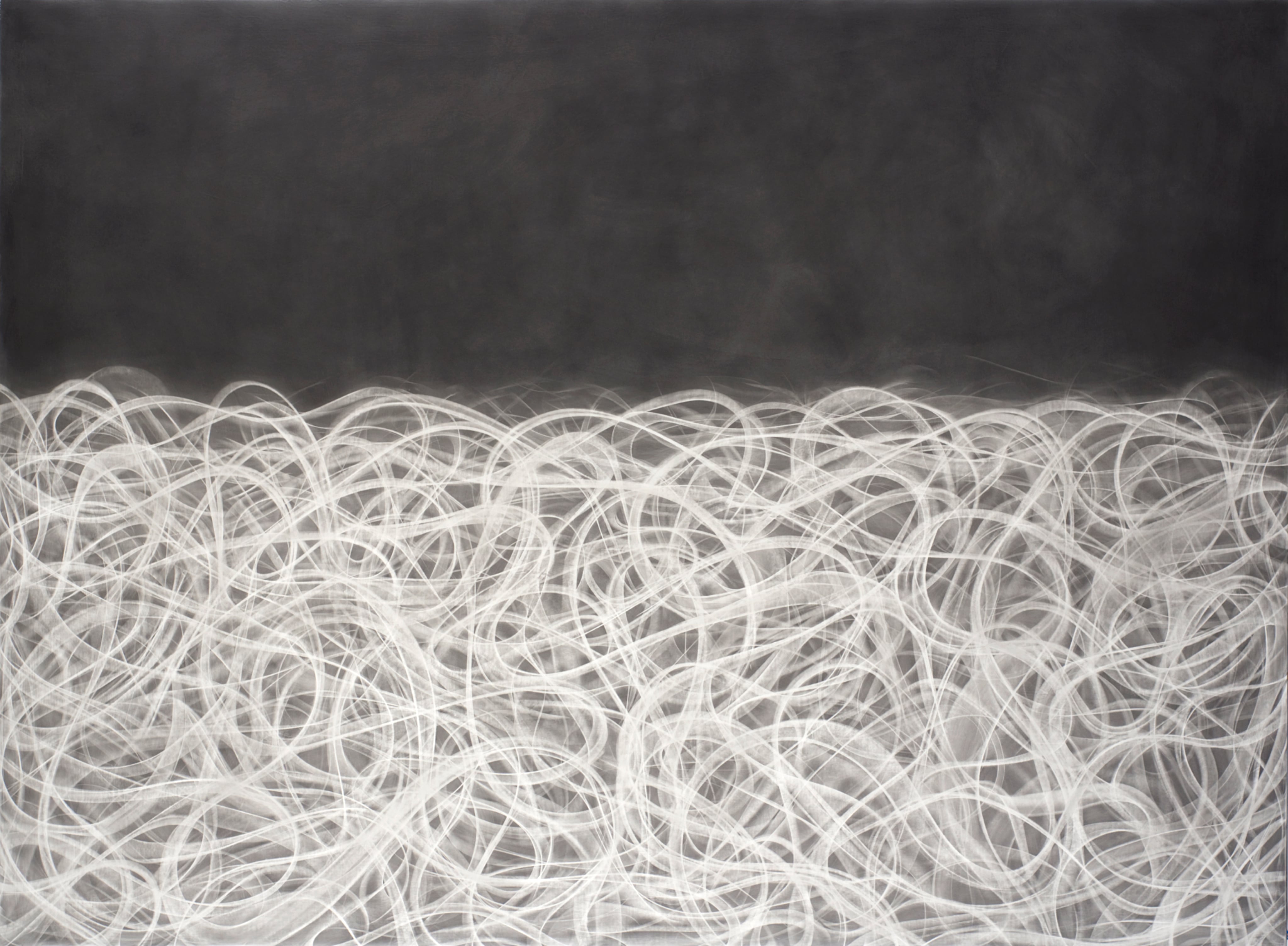 Pacific, 67 x 91 inches, 42 x 76, oil, alkyd and graphite on linen, 2014
