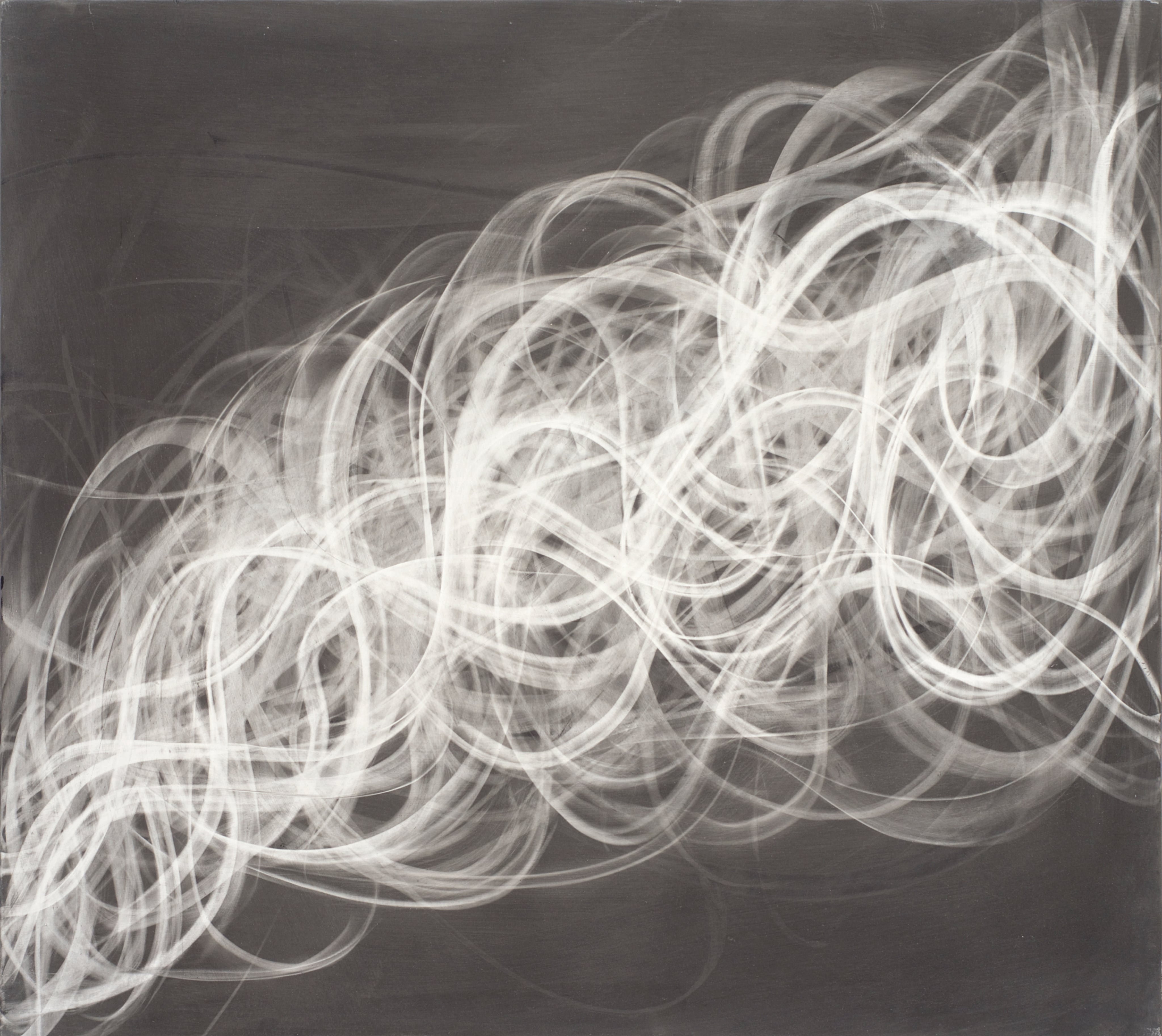 Sigourney, 18 x 20 inches, 42 x 76, oil, alkyd and graphite on linen, 2014