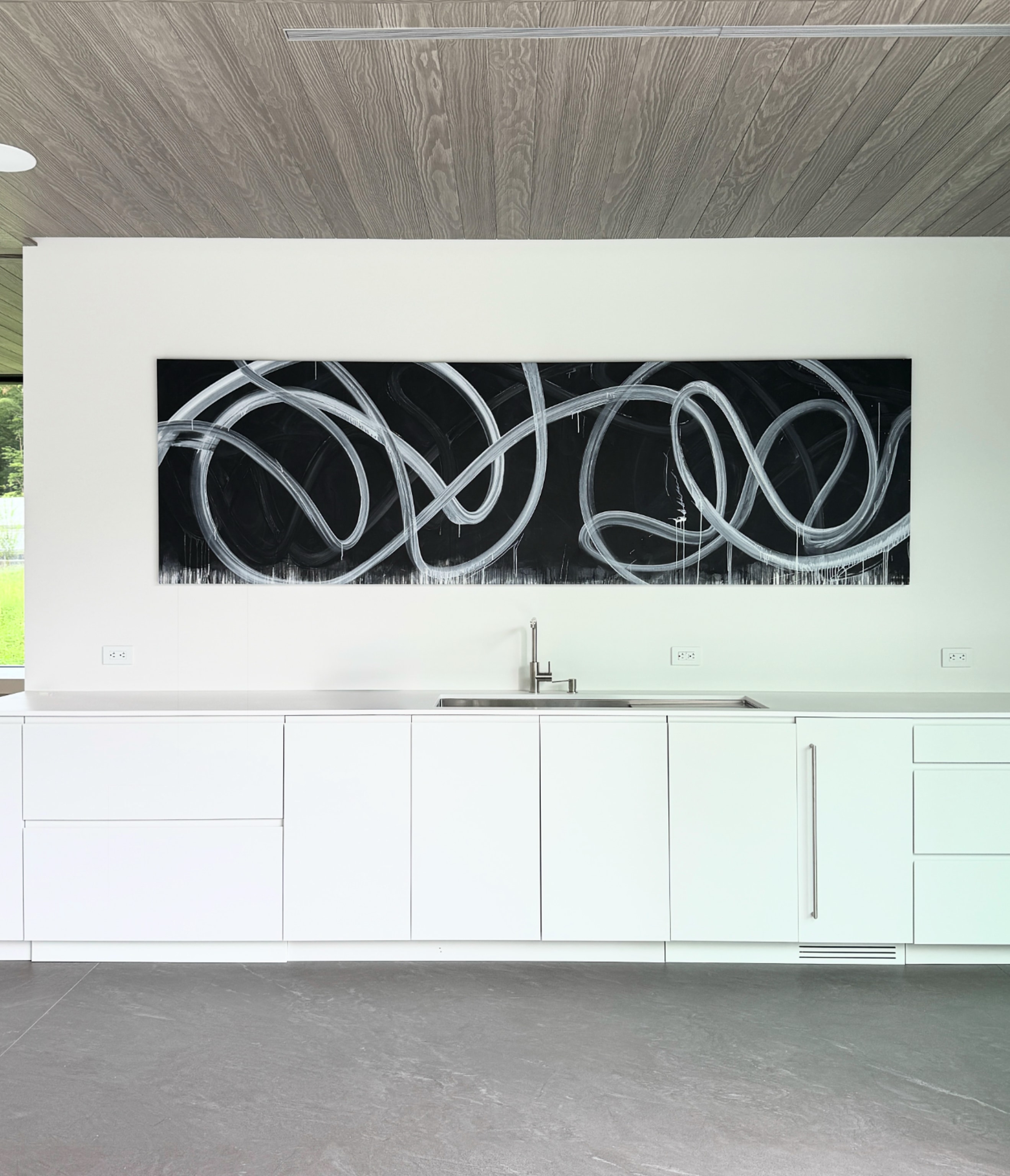 Beacon, 36 x 120 inches, acrylic on linen, 2025